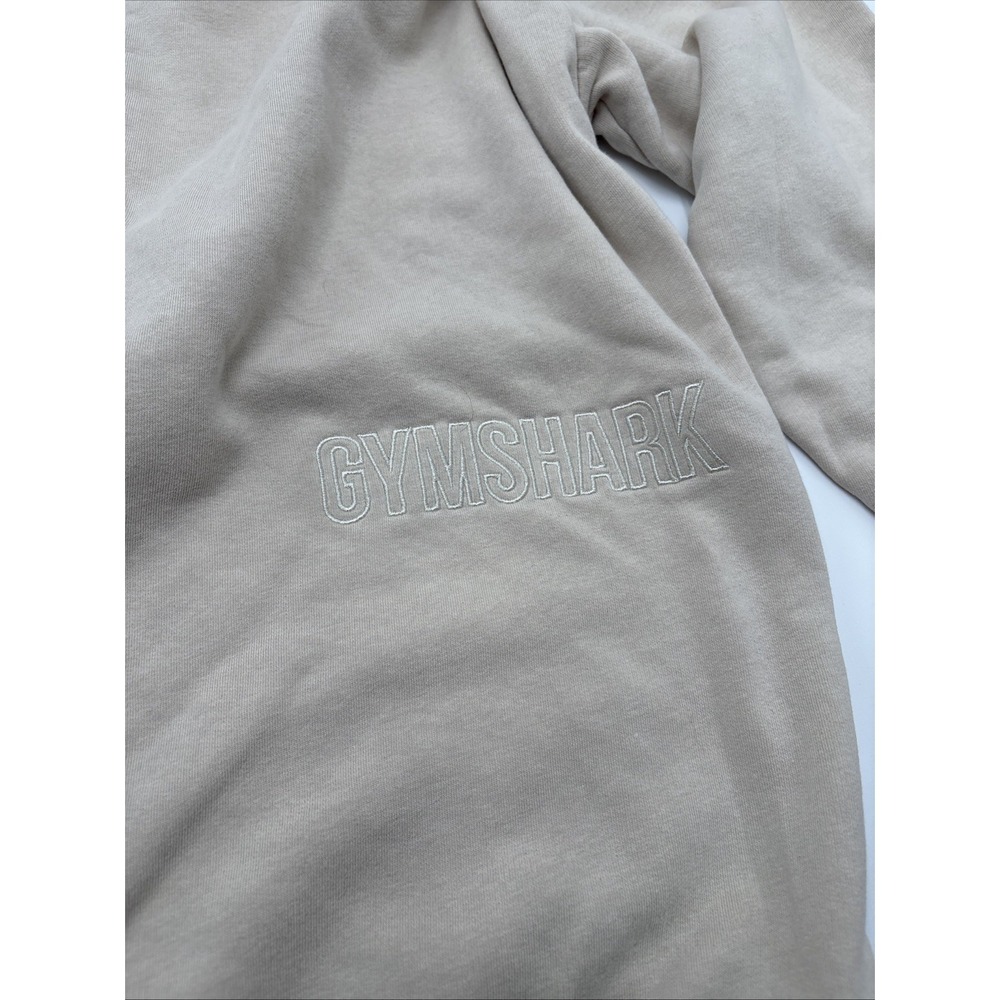 Gymshark Women's Oversized Sweat Shirt Beige Size Small Long Sleeve 85% Cotton - Picture 11 of 14